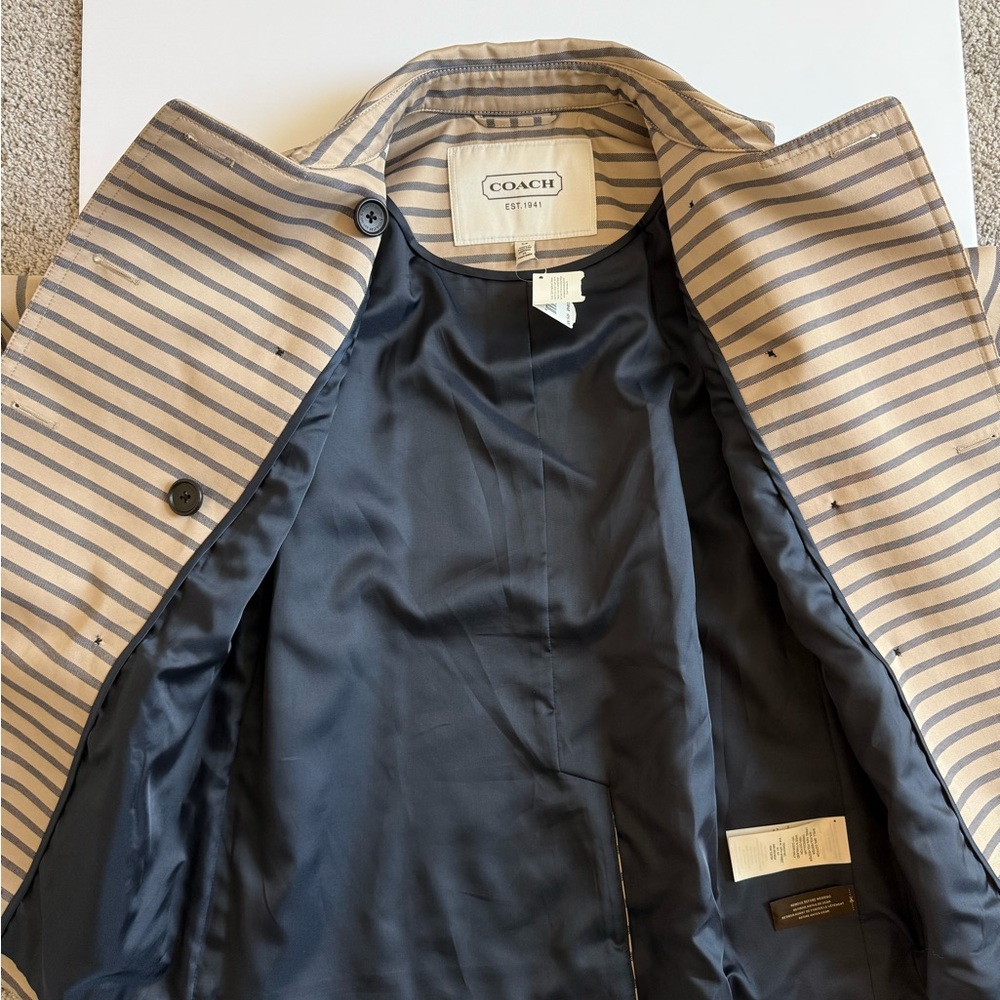 Coach Factory Stripe Short Trench - Picture 8 of 13